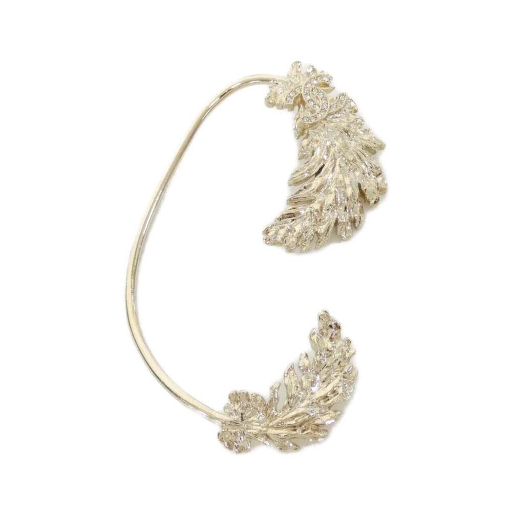 Chanel Ear Cuff Earrings Clear And Gold #287986C10B